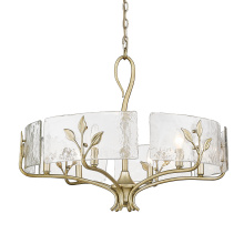 Golden 3160-6 WG-HWG - Golden Lighting Calla 6-light Chandelier in White Gold